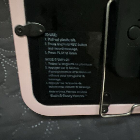 Bath & Body Works 4 x 4 Recordable Message Picture Photo Frame White & Pink Deco - Picture 9 of 9